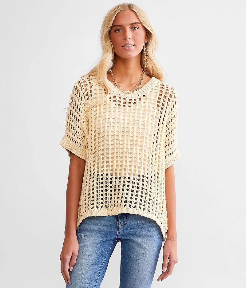 Open Stitch Boxy Sweater