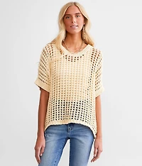 Open Stitch Boxy Sweater