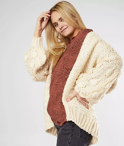 Bobble Cardigan Sweater