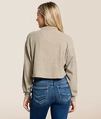 Mock Neck Cropped Top