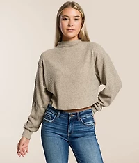 Mock Neck Cropped Top