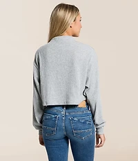 Mock Neck Cropped Top