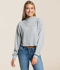 Mock Neck Cropped Top