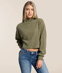 Mock Neck Cropped Top