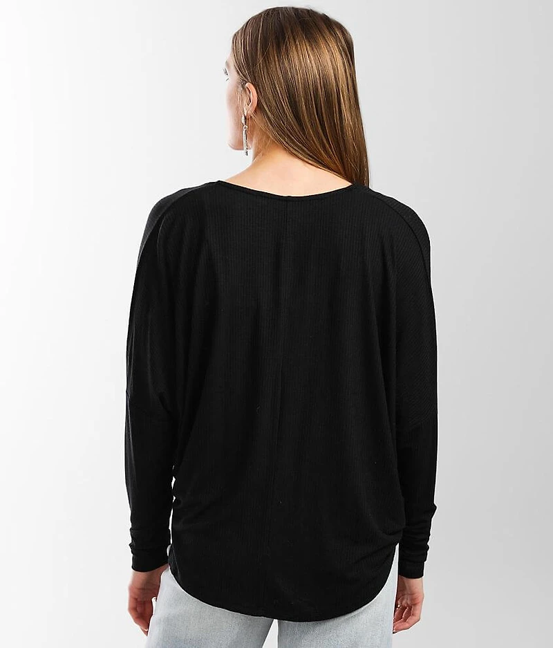 Ribbed Crossover Top