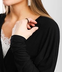 Ribbed Crossover Top