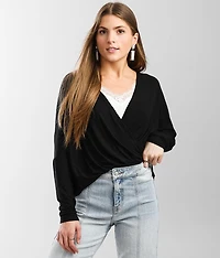 Ribbed Crossover Top
