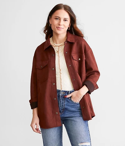 Faux Suede Shacket