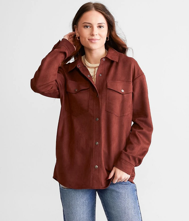 Faux Suede Shacket