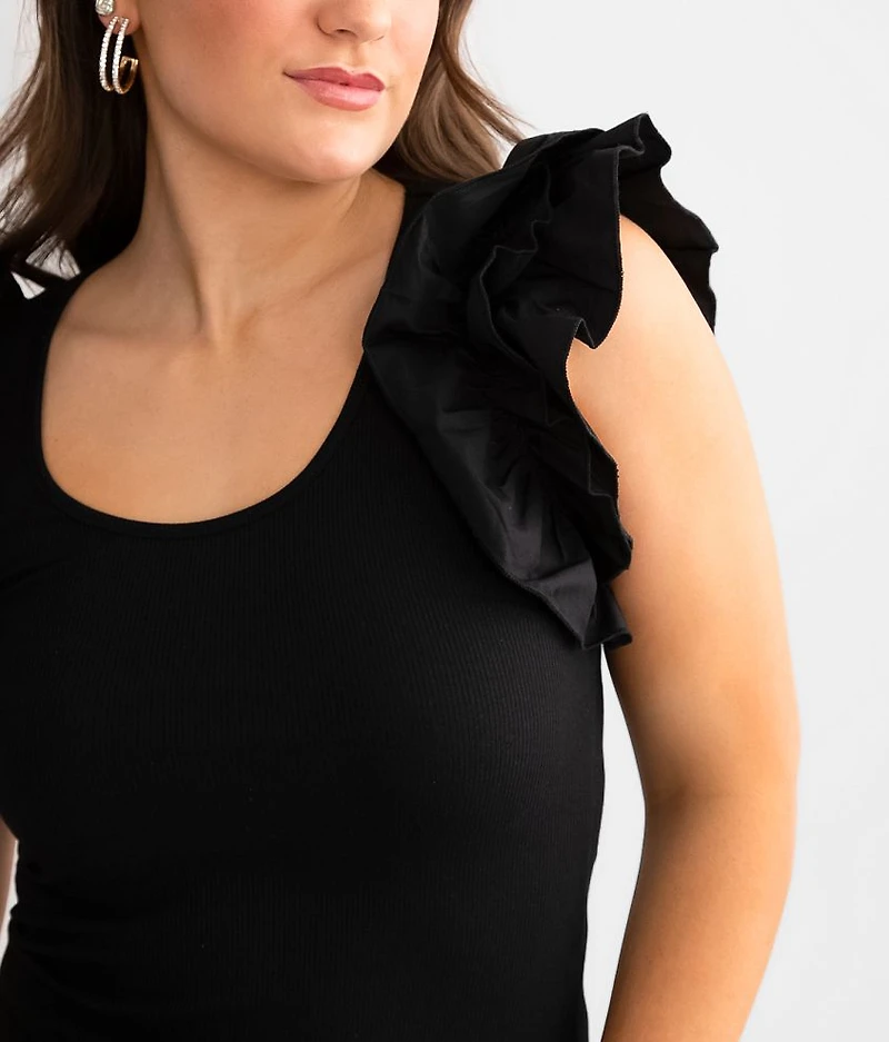 Just My Type Ruffle Top