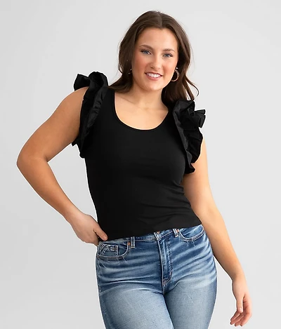Just My Type Ruffle Top