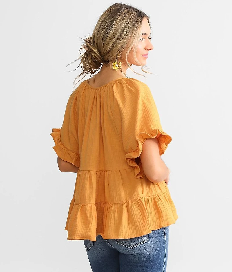 Cherish This Moment Gauze Top