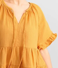 Cherish This Moment Gauze Top