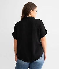 On The Run Cuffed Sleeve Top