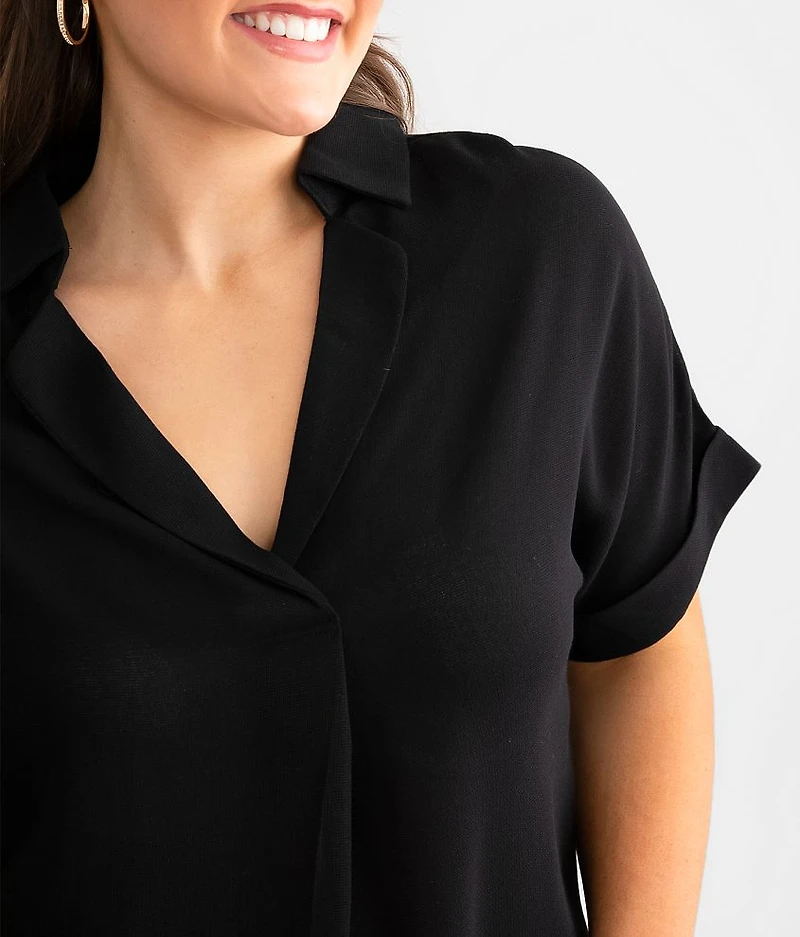 On The Run Cuffed Sleeve Top