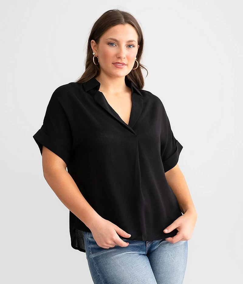 On The Run Cuffed Sleeve Top