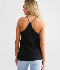 Make Me Blush Chiffon Tank Top