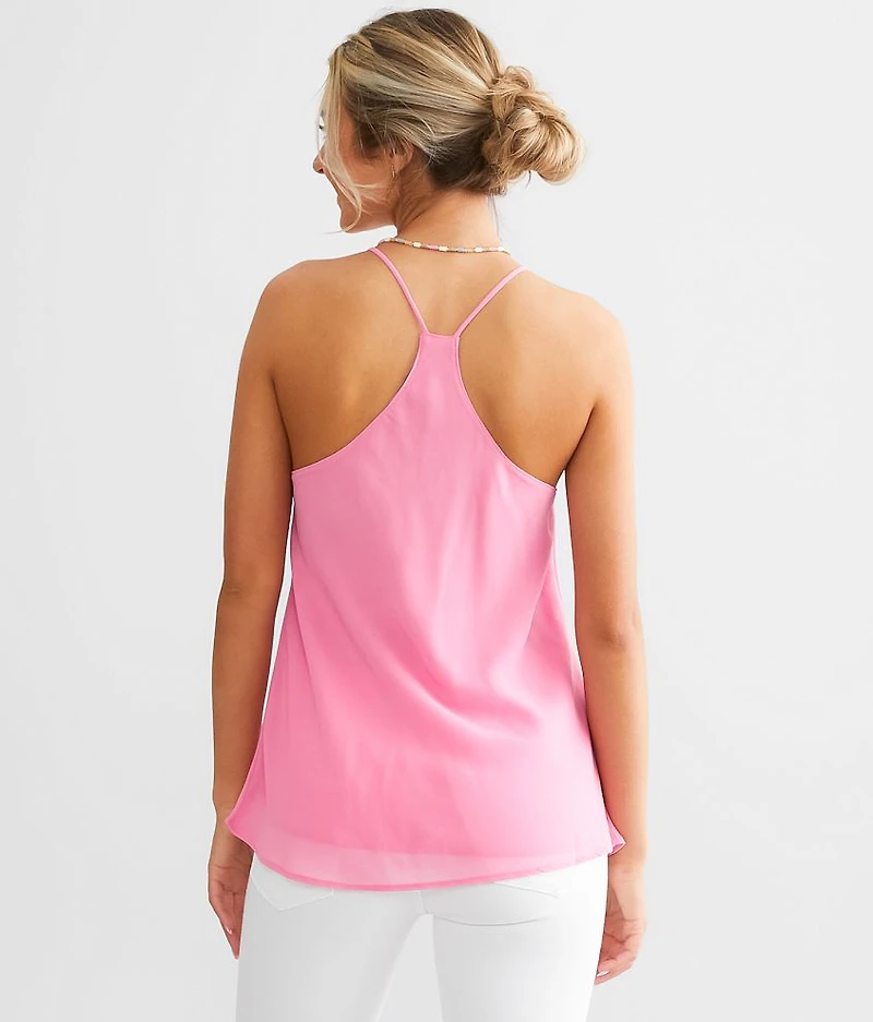 Make Me Blush Chiffon Tank Top