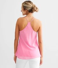 Make Me Blush Chiffon Tank Top