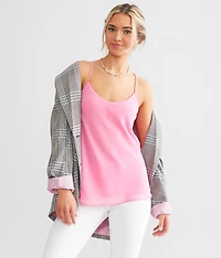 Make Me Blush Chiffon Tank Top