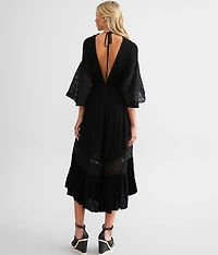 Crinkled Wide Leg Cropped Jumpsuit