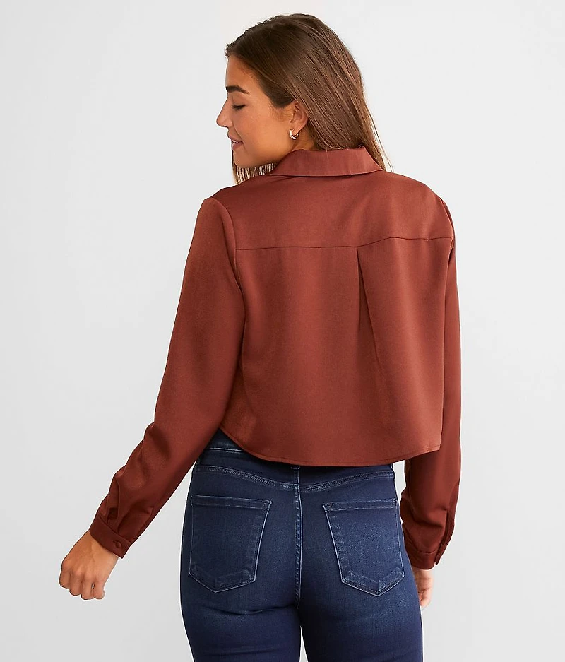 Sheen Cropped Blouse
