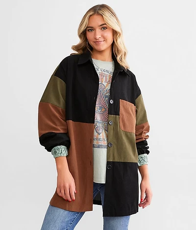 Color Block Corduroy Shirt