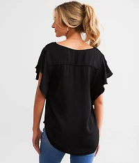 Sheen Flutter Top