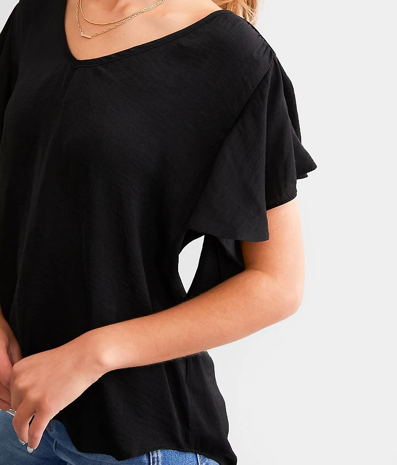 Sheen Flutter Top
