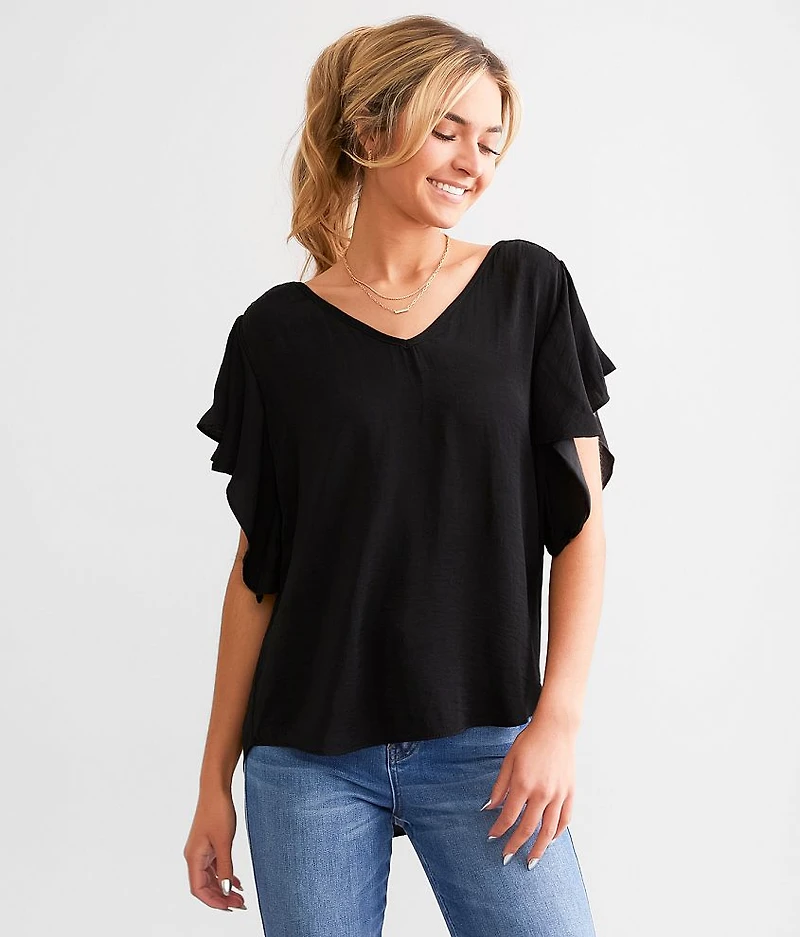Sheen Flutter Top