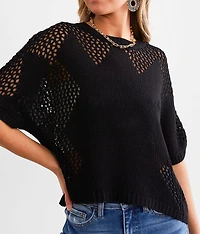 Patterned Pointelle Sweater