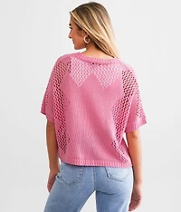 Patterned Pointelle Sweater