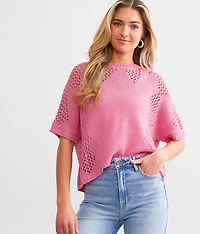 Patterned Pointelle Sweater