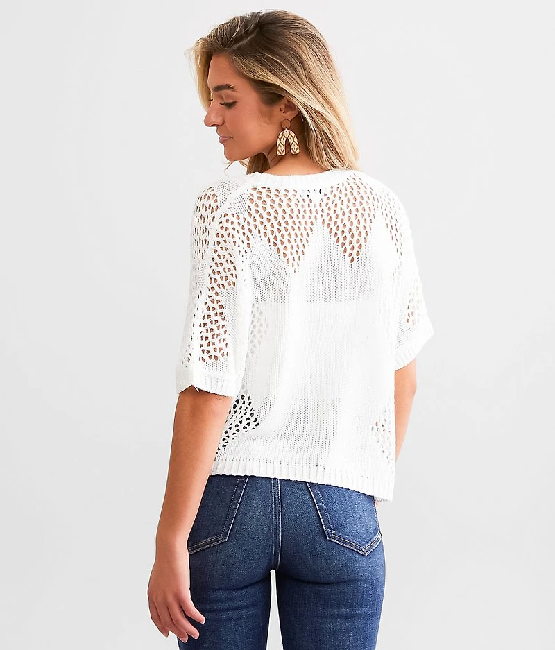 Patterned Pointelle Sweater