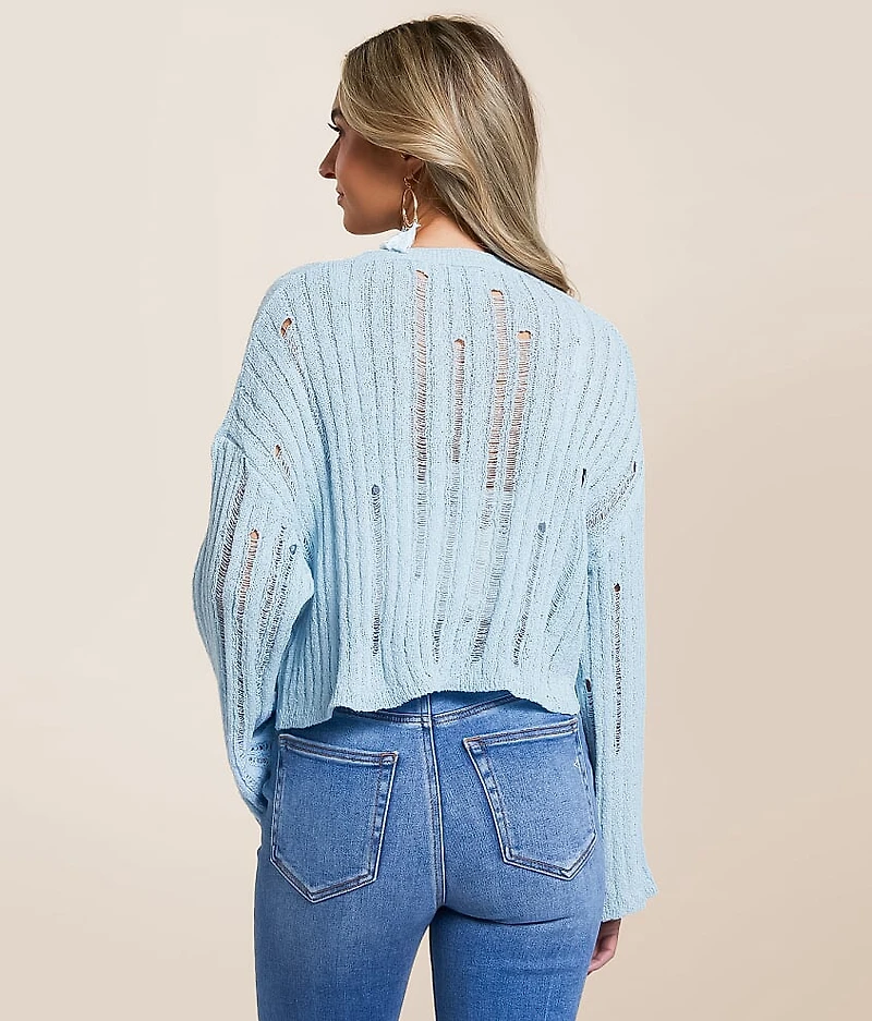 Destructed Cardigan Sweater