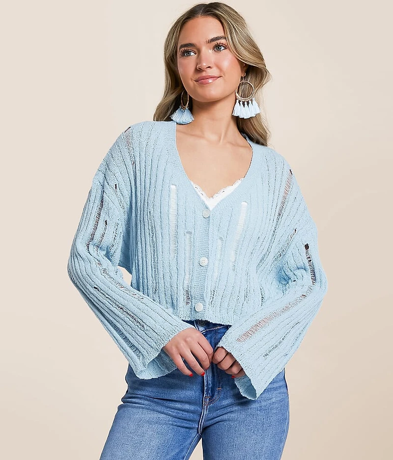 Destructed Cardigan Sweater