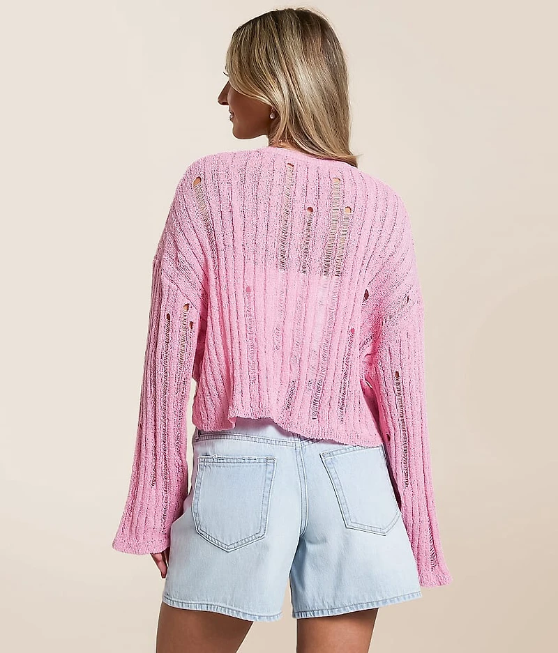 Destructed Cardigan Sweater