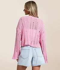 Destructed Cardigan Sweater