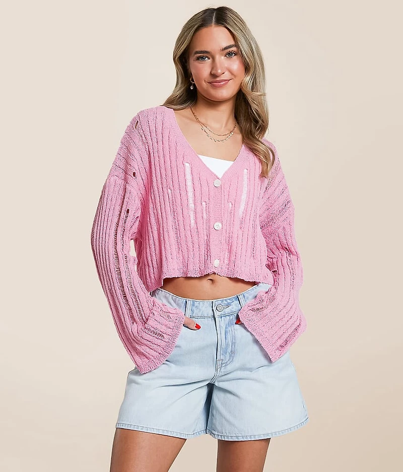Destructed Cardigan Sweater