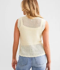 Open Stitch Sweater Tank Top