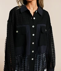 Pieced Crochet Shirt