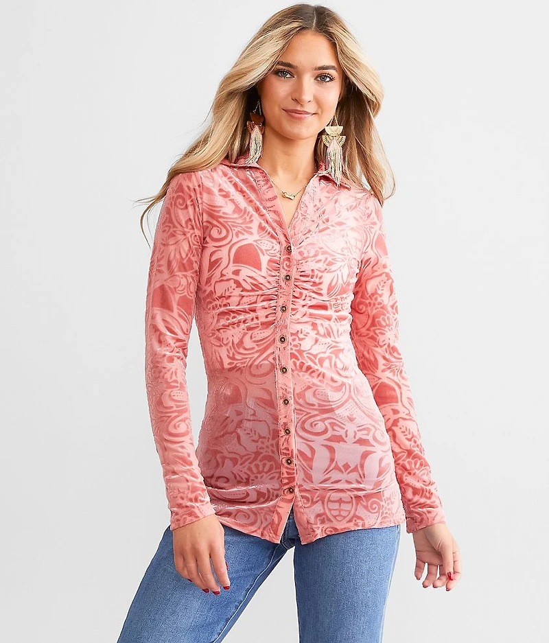 Velvet Collared Shirt