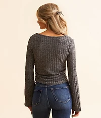 Ribbed Square Neck Top