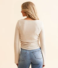 Ribbed Square Neck Top