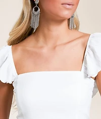 Ruffle Strap Cropped Tank Top