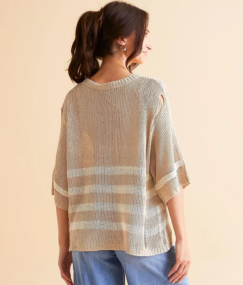 Destructed Stripe Sweater