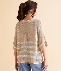Destructed Stripe Sweater