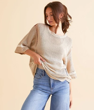 Destructed Stripe Sweater