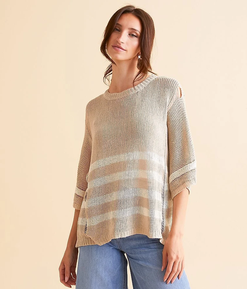 Destructed Stripe Sweater