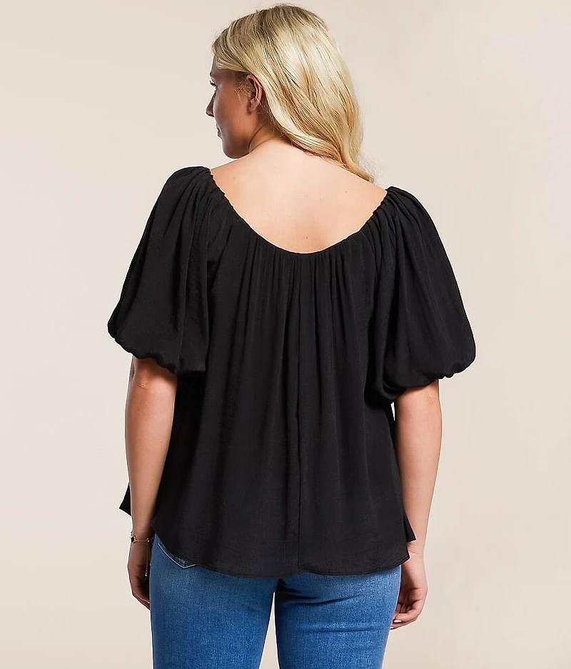 Puff Sleeve A-Line Top
